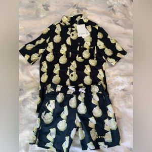 Givenchy Kids Set - Button Down Shirt and Matching Swim Trunks
